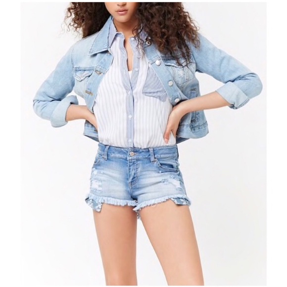 FOREVER 21 Low Rise Distressed Shorts - Picture 2 of 7